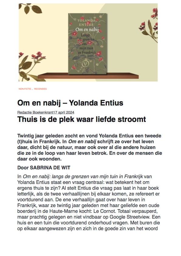 De Boekenkrant over Om en nabij